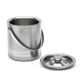 Arias by Lara Dutta Stainless Steel Ice Bucket With Tong and Opener Set of 3 (Silver)