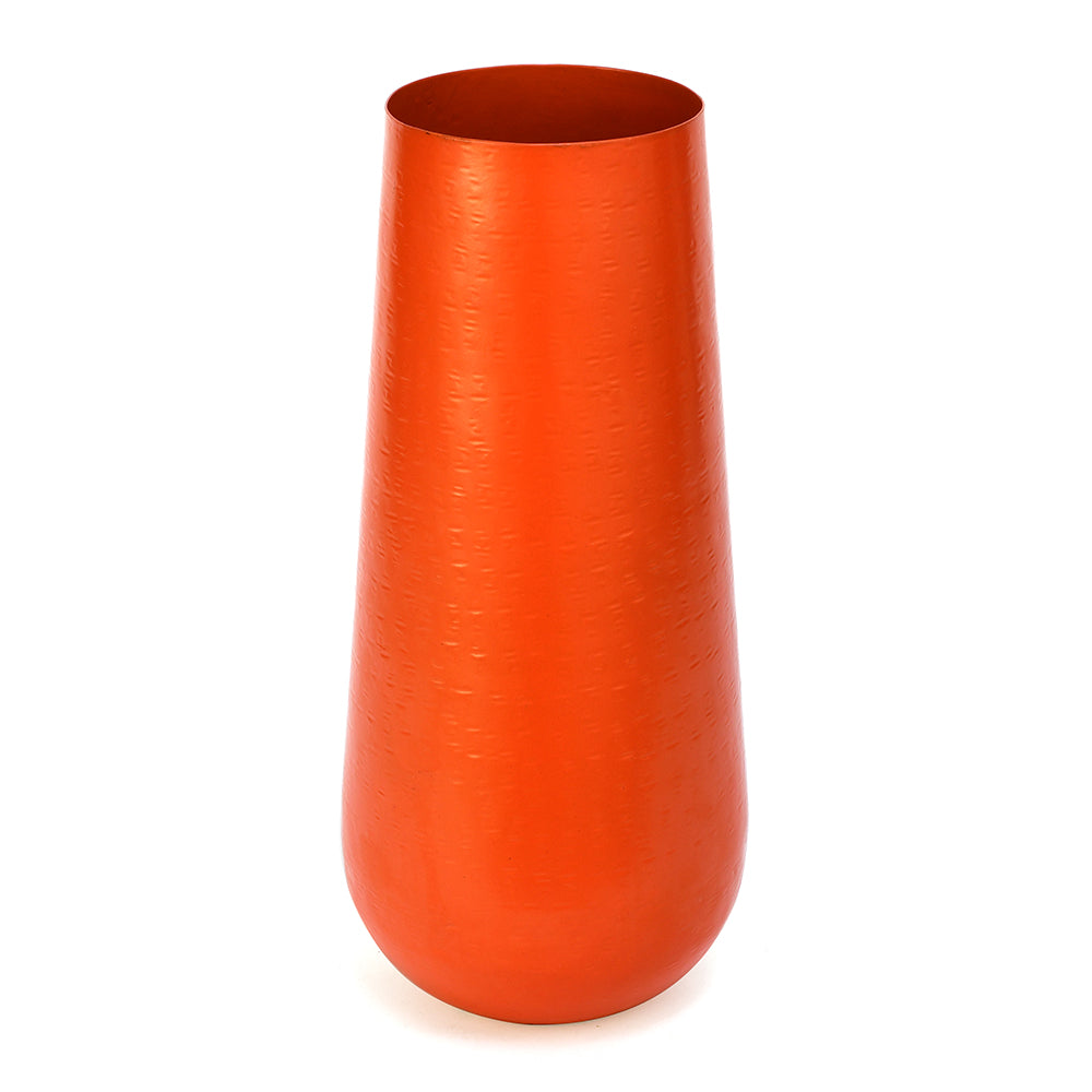 Decorative Droplet Metal Vase (Orange)