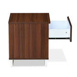 Meta Engineered Wood Nightstand (Classic Walnut)