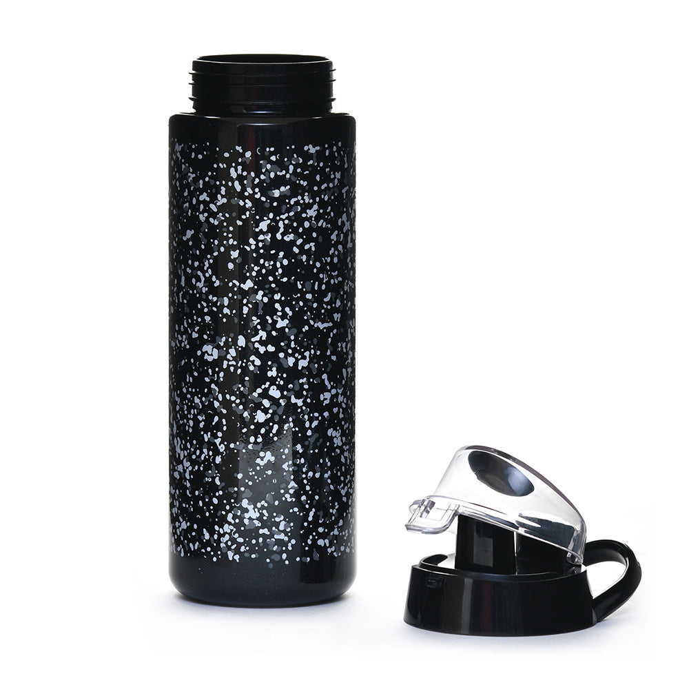 Granite Print 750 ml Sports Water Bottle (Black)