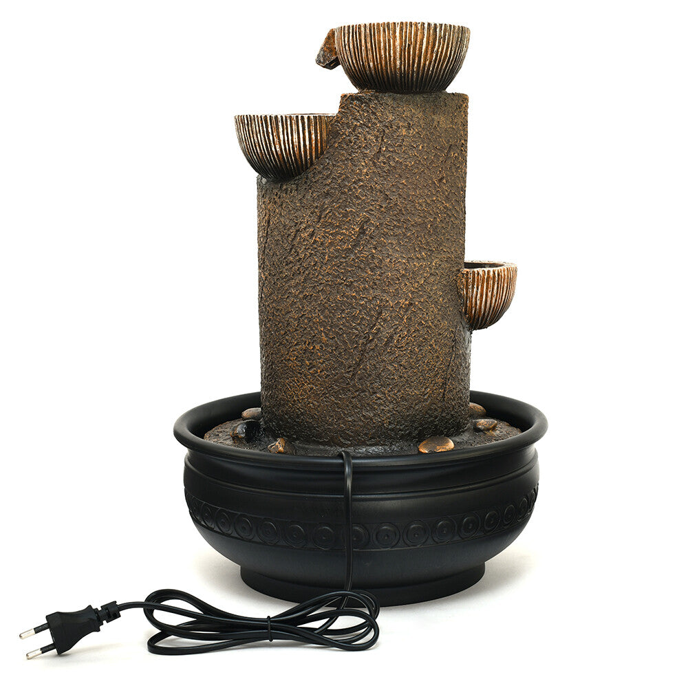 Five Steps Arc Polyresin Decorative Water Fountain (Brown)