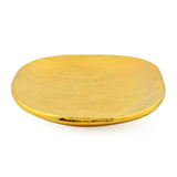 Glaze Oval Ceramic Decorative Platter (Gold)