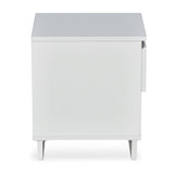 Meta Engineered Wood Nightstand (Frosty White)