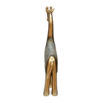 Giraffe Decorative Polyresin Showpiece (Grey & Gold)