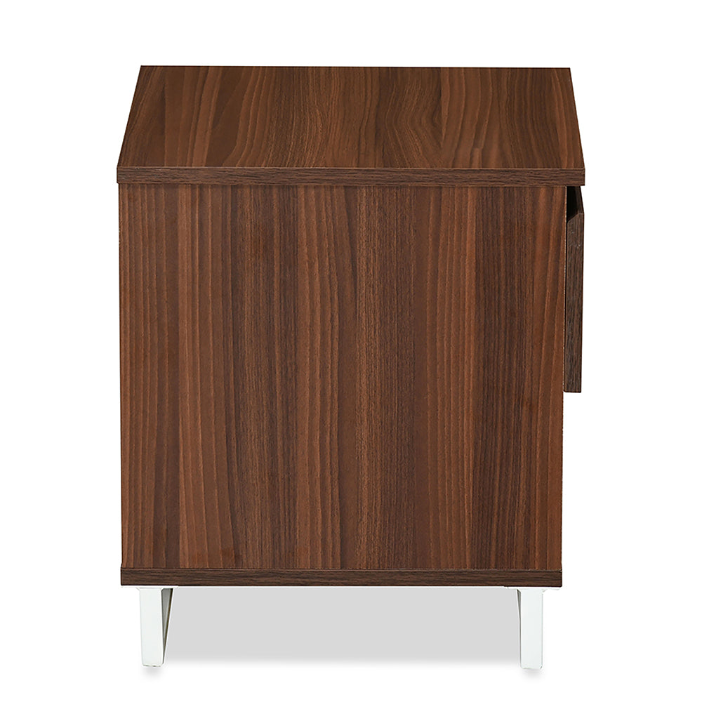 Meta Engineered Wood Nightstand (Classic Walnut)