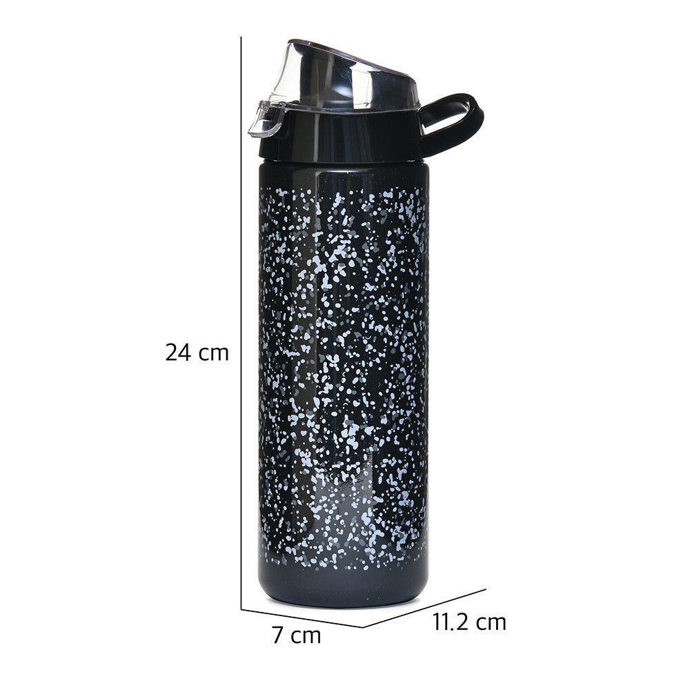 Granite Print 750 ml Sports Water Bottle (Black)