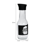 Transparent 1000 ml Glass Carafe (Black)