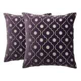 Abstract Cotton Polyester 16' x 16' Cushion Covers Set of 2 (Lavender)