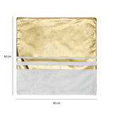 Solid Polyester 16' x 16' Cushion Cover (Off White & Gold)