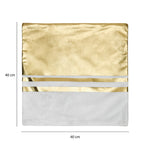 Solid Polyester 16' x 16' Cushion Cover (Off White & Gold)