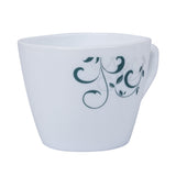 Arias by Lara Dutta Blue Spring Cup & Saucer Set of 12 (220 ml, 6 Cups & 6 Saucers, White)