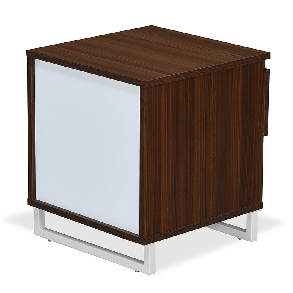 Meta Engineered Wood Nightstand (Classic Walnut)