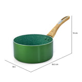 Arias by Lara Dutta Non-Stick 18 cm Sauce Pan (Emerald)