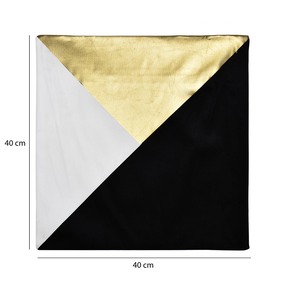 Solid Polyester 16' x 16' Cushion Cover (Black & Gold)