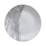 Arias by Lara Dutta Fluted Graphite Snow Dinner Set - 33 Pieces