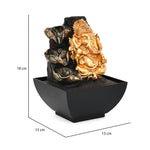 Mini Ganesha Polyresin Decorative Water Fountain (Gold & Brown)