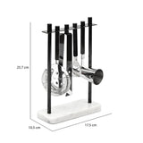 Arias by Lara Dutta Stainless Steel Bar Tools Set of 4 With Stand (Black & White)