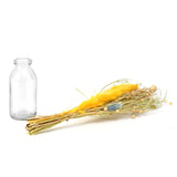 Arias by Lara Dutta Decorative Glass Vase with Dry Flowers (Transparent & Yellow)