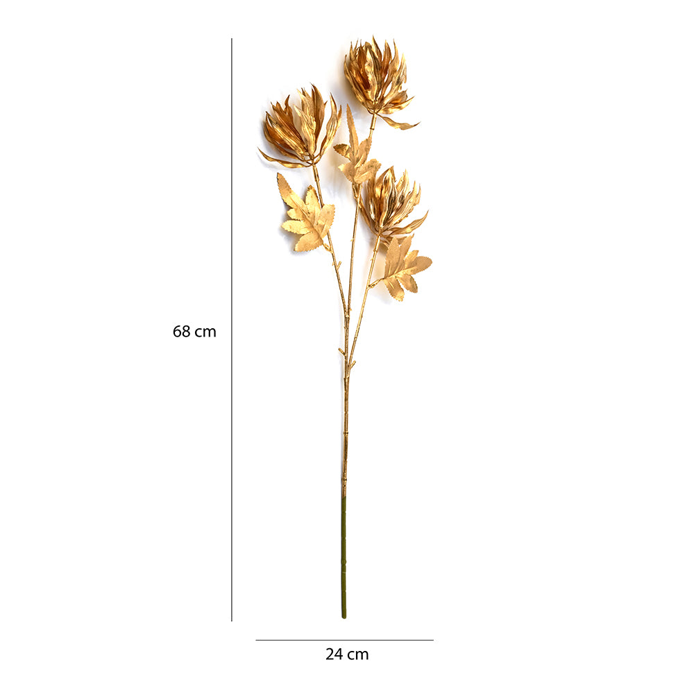 Artificial Bud Flower Stick (Gold)