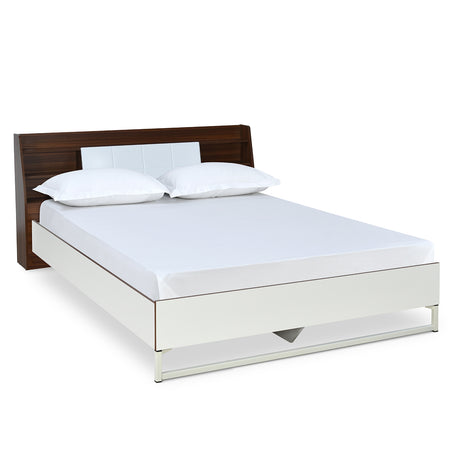 Ornate Meta Bed Without Storage (White)