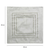 Solid Cotton Polyester 16" x 16" Cushion Covers Set of 2 (Off White)