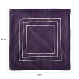 Solid Cotton Polyester 16" x 16" Cushion Covers Set of 2 (Lavender)