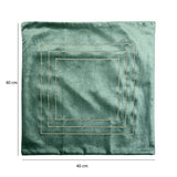 Solid Cotton Polyester 16" x 16" Cushion Covers Set of 2 (Green)