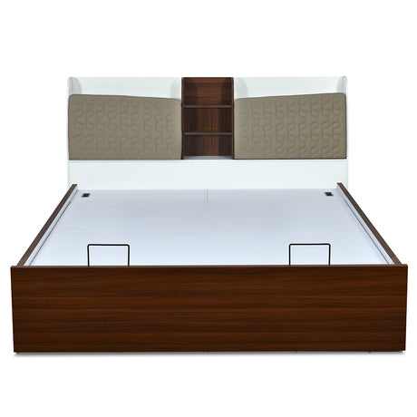 Alps Prime Bed with Semi Hydraulic Storage (Walnut)