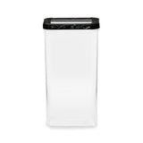 Ebony Rectangular 3000 ml Canister Storage Container (Black)