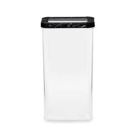 Ebony Rectangular 3000 ml Canister Storage Container (Black)