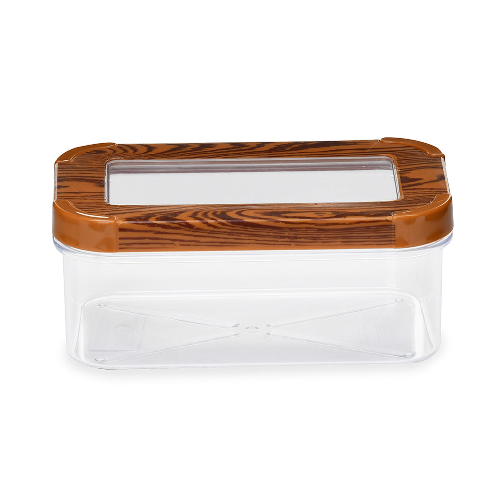 Multipurpose Rectangular 600 ml Canister Storage Container (Brown)