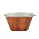 Plastic 460 ml Snack Bowl With Lid (Brown)