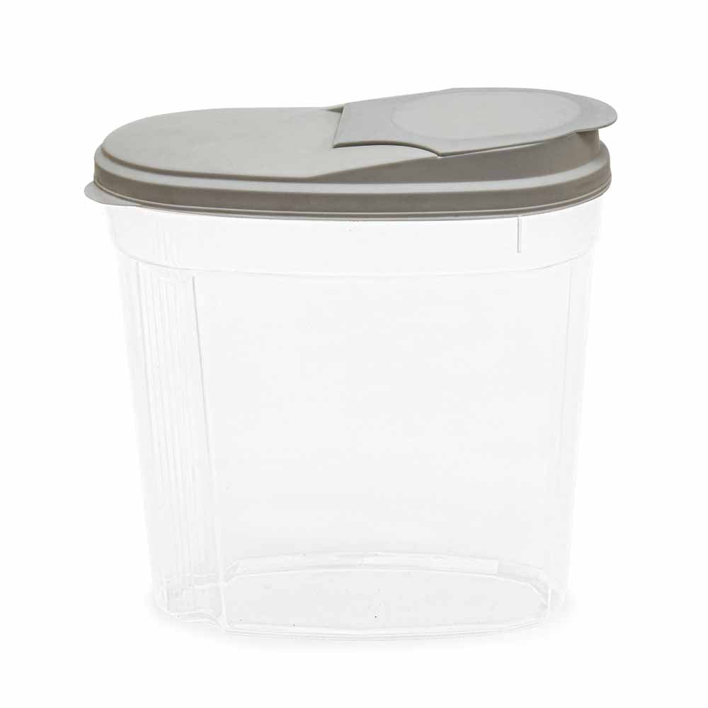 Polypropylene Kitchen Grocery Storage Container 5.3 L (Transparent & Grey)