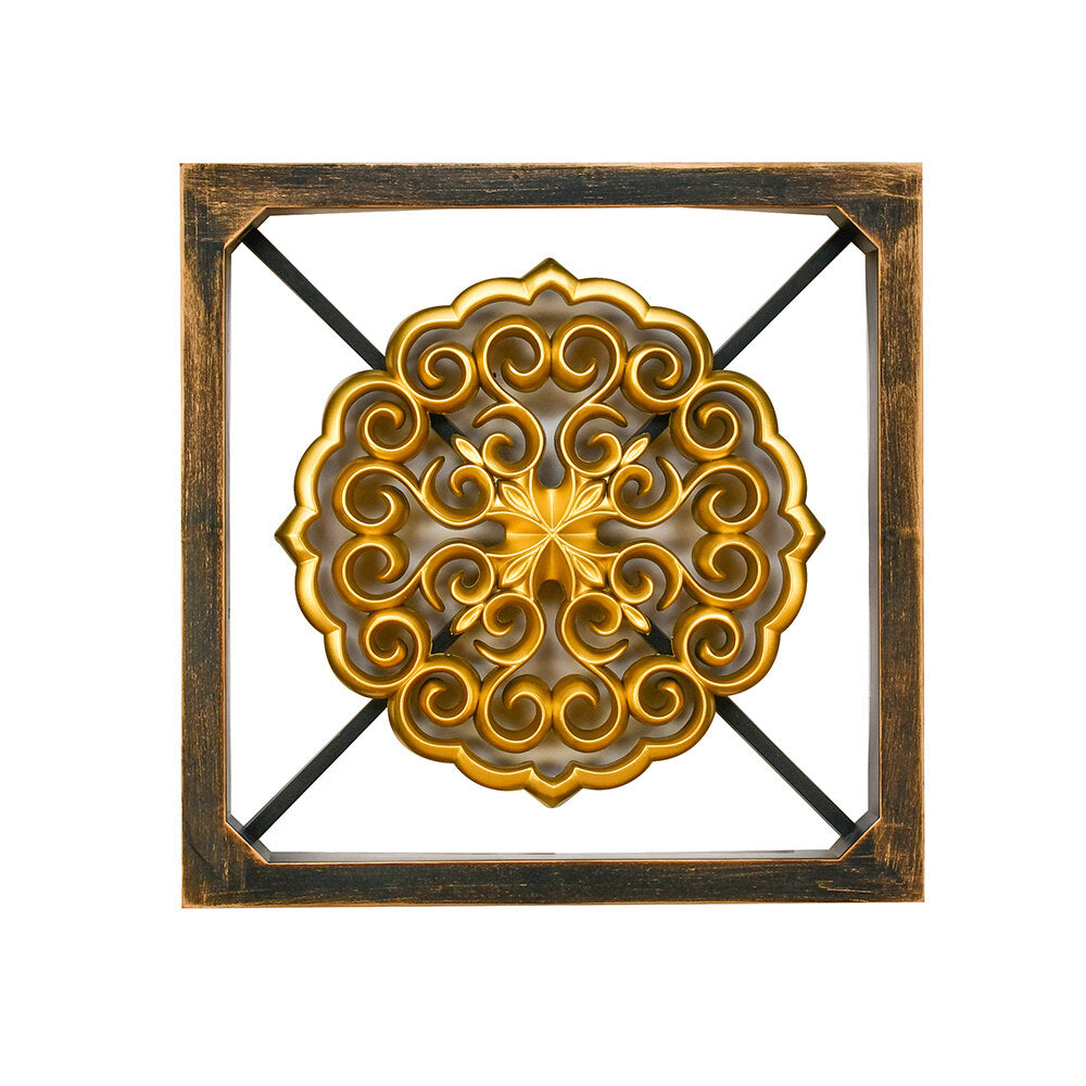 Moroccon Plaque Frame Wall Decor (Gold)