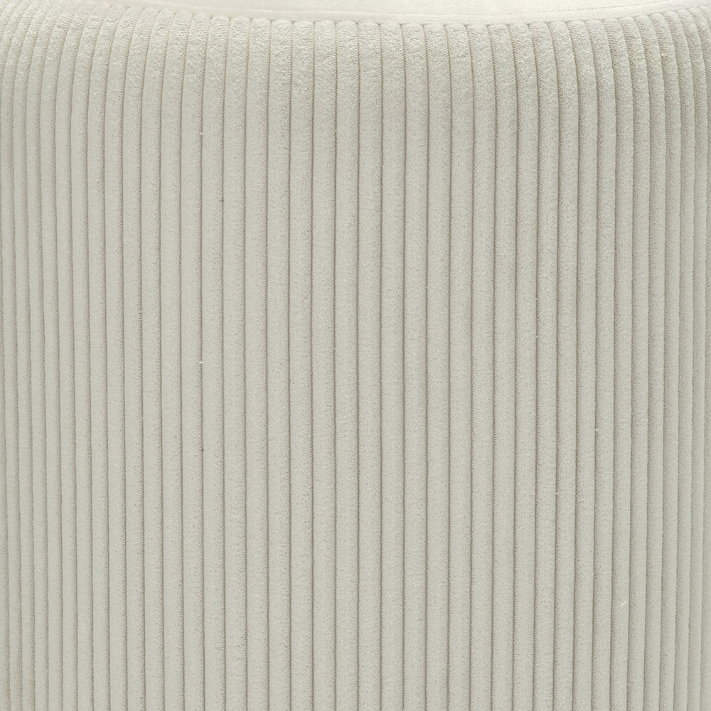 Susie Fabric Ottoman with Metal Base (Cream)