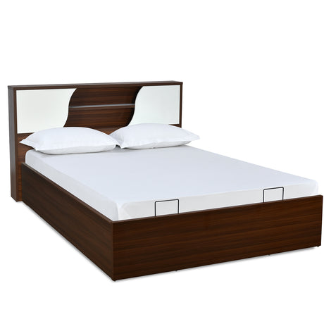 Malcom Prime Bed with Semi Hydraulic Storage (Walnut)