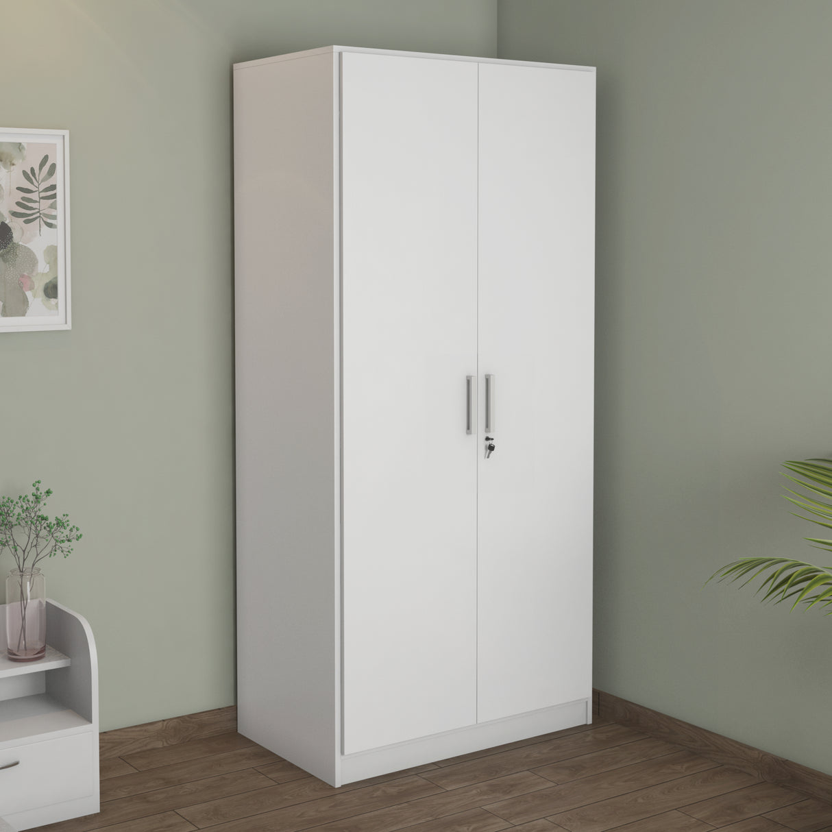 Max 2 Door Wardrobe (Frosty White)