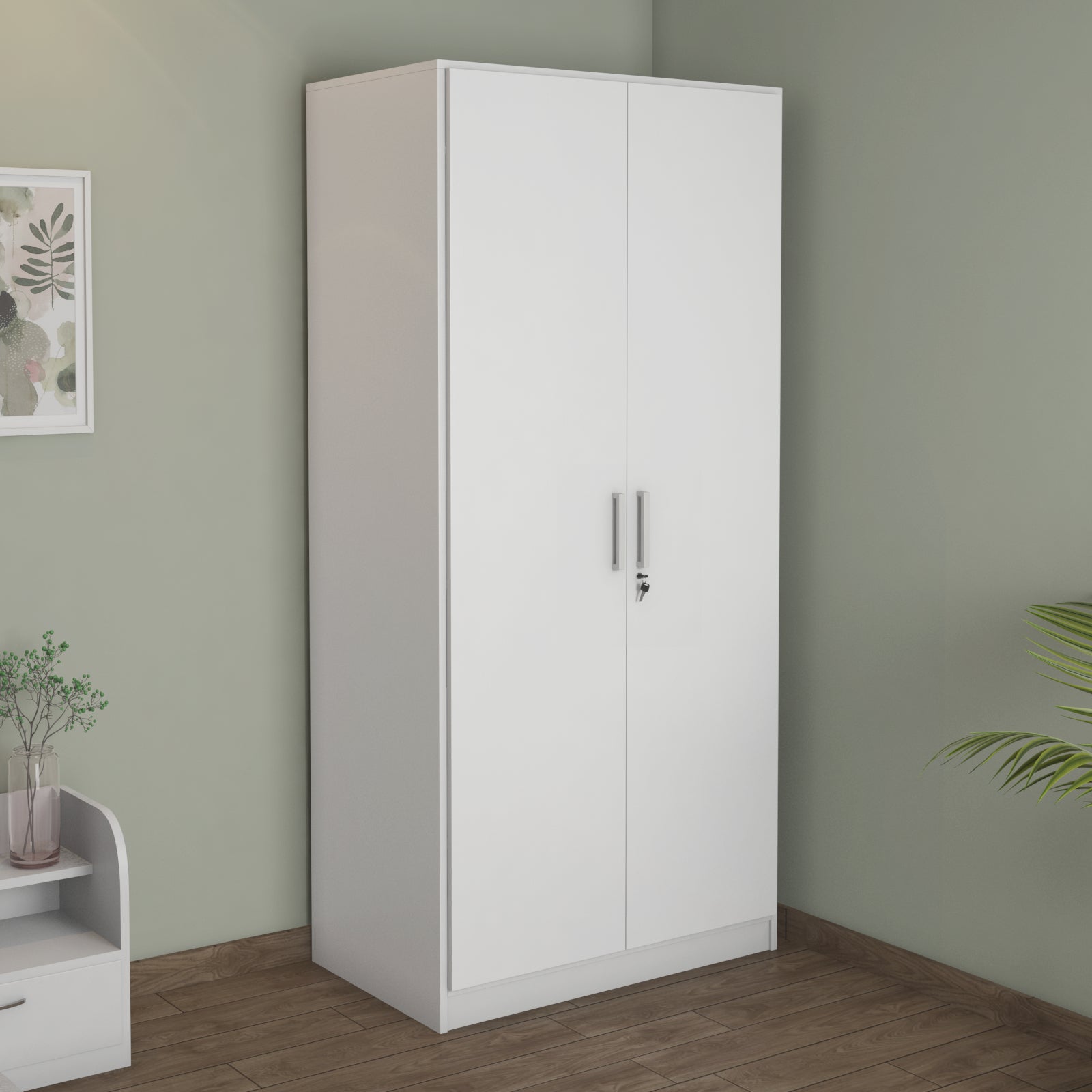 Max 2 Door Wardrobe (Frosty White)