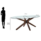 Crossway 6 Seater Dining Table (Walnut)