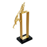 Man Pulling Teammate Decorative Polyresin Showpiece (Black & Gold)