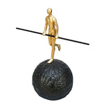 Balancing Man Decorative Polyresin Showpiece (Black & Gold)