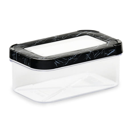 Ebony Rectangular 600 ml Canister Storage Container (Black)