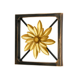 Floral Plaque Frame Wall Decor (Gold)