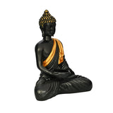 Bodhisattva Buddha Idol Polyresin Showpiece (Black & Gold)