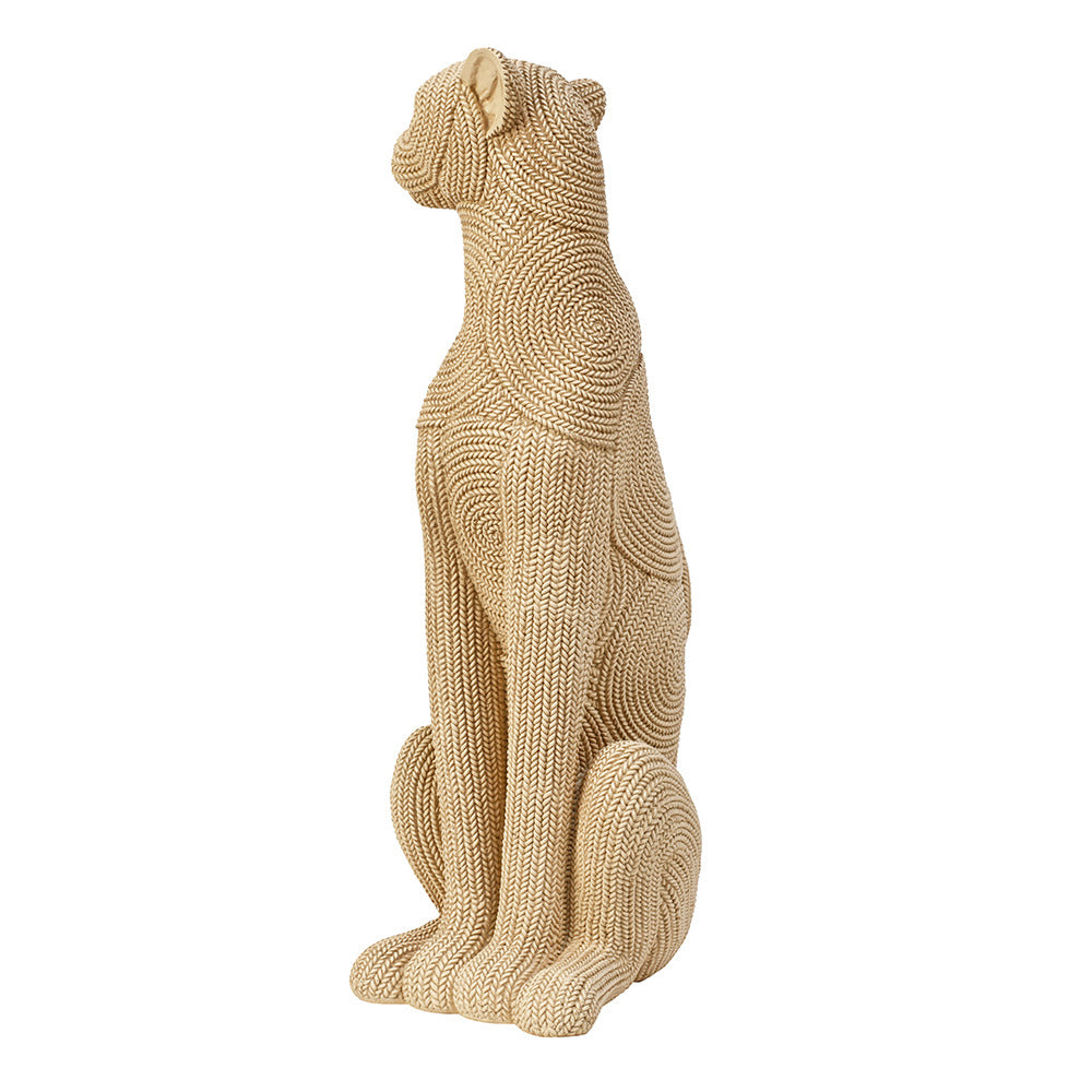 Panther Decorative Polyresin Showpiece (Cream)