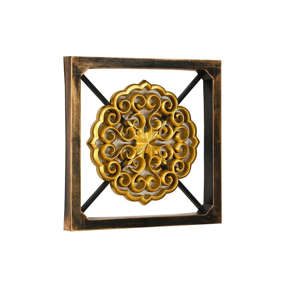 Moroccon Plaque Frame Wall Decor (Gold)