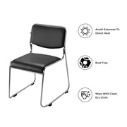 Contract 01 without Arm Visitor Chair (Black)