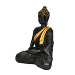 Bodhisattva Buddha Idol Polyresin Showpiece (Black & Gold)