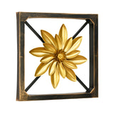 Floral Plaque Frame Wall Decor (Gold)