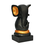 Vighnaharta Ganesha Polyresin Showpiece (Black & Gold)